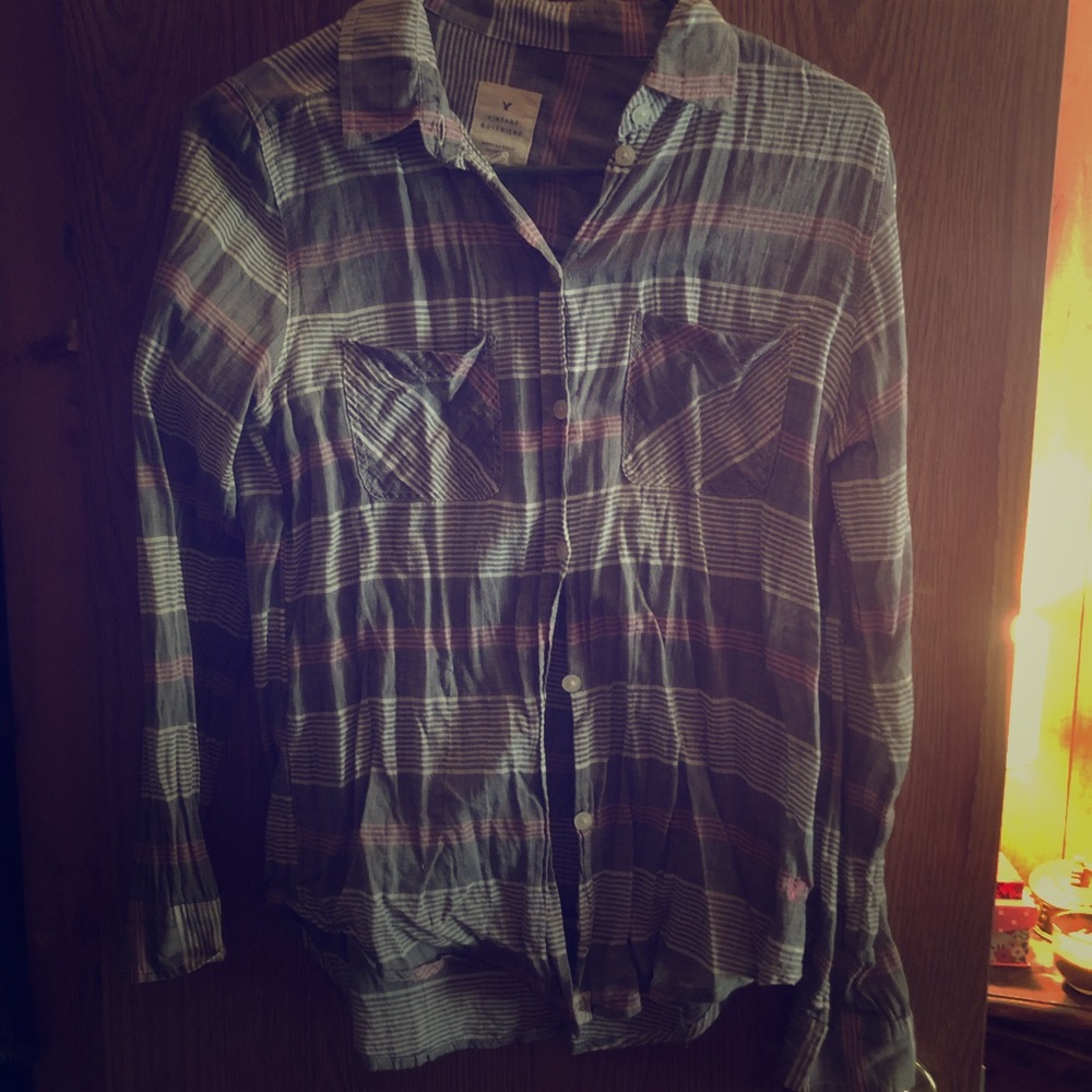 American Eagle button down flannel